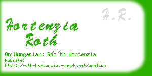 hortenzia roth business card
